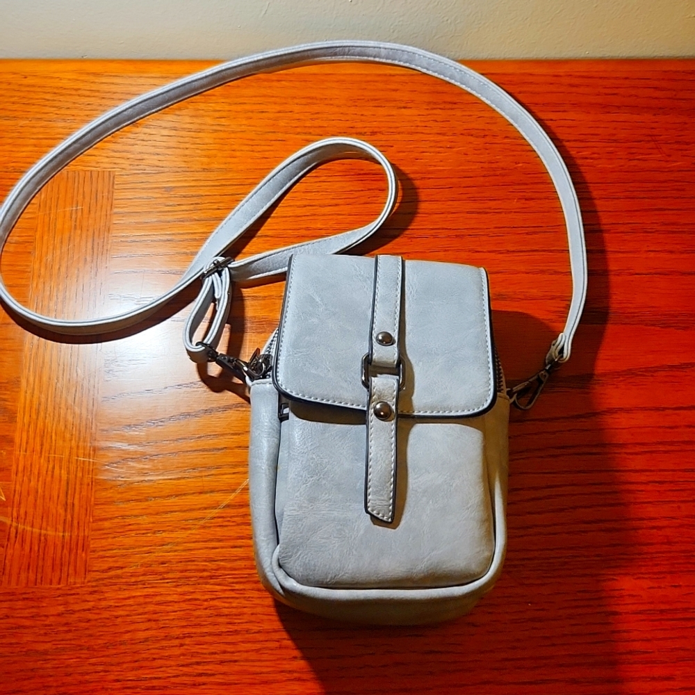 Grey crossbody bag